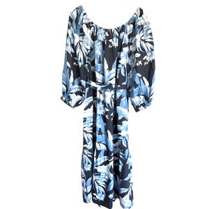 Tommy Bahama Dress Women Size XL NWT $178 Daybreak Hibiscus Blue Floral Cruise